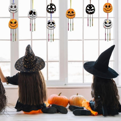 3D Wooden Wind Chime Craft Kit for Kids DIY Wind Chimes Decorative Ornament Halloween Style
