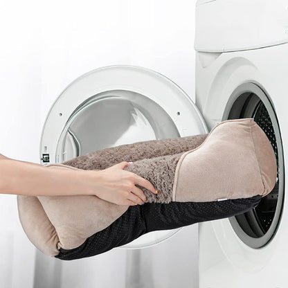 Plush Pet Bed Raised Sides Soft Calming Sleeping Puppy Cuddler Camel