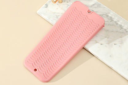 4 Pack Heat Resistant Silicone Pouch for Hair Styling Tools-Pink