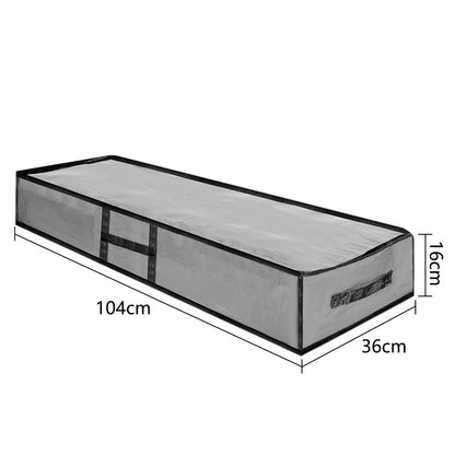 Large Capacity PE Gift Wrap Storage Bag with Zipper & Carry Handles Grey