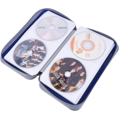 Portable 96 Capacity DVD CD Holder Case - Blue