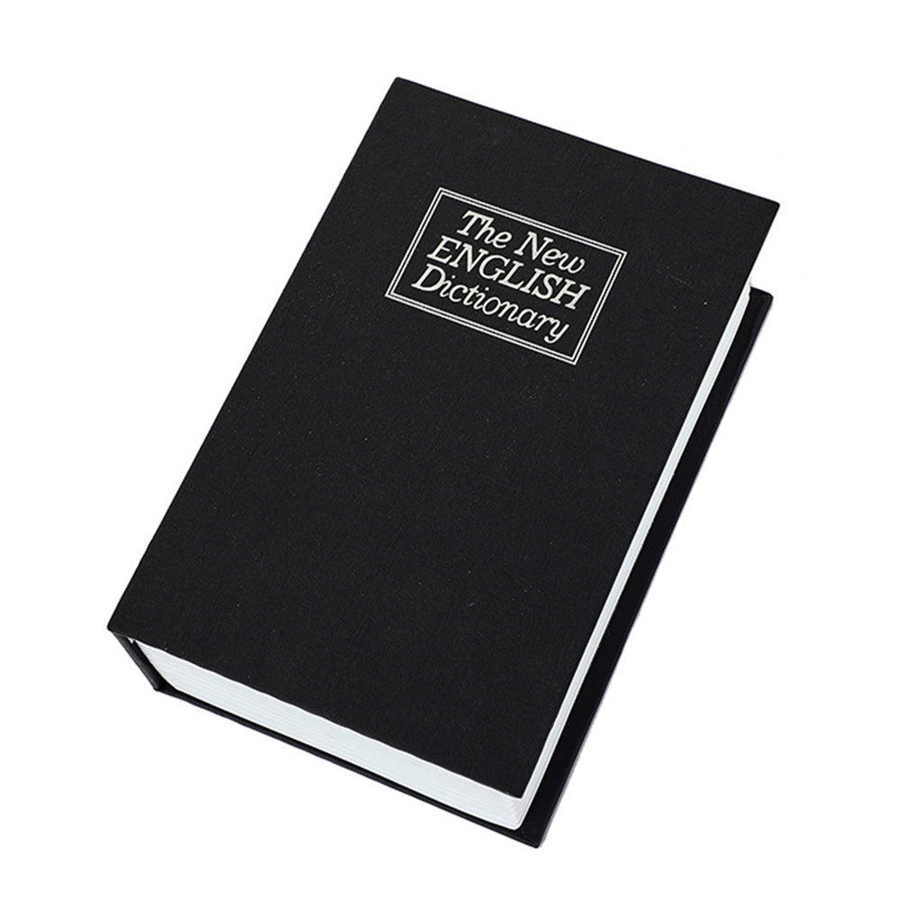 Dictionary Book Secret Money Case  Key Lock Jewellery Security Box Black