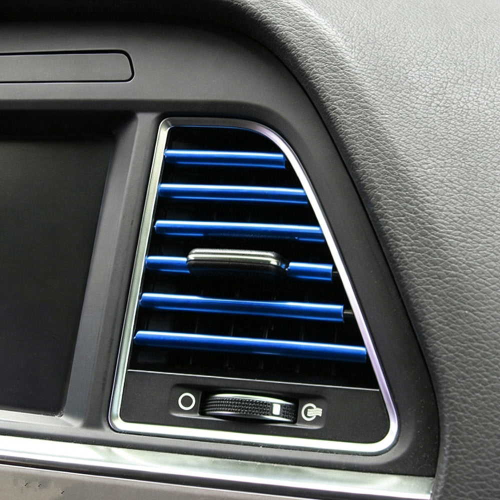 20 Pack Car Interior Air Vent Decorative Trim Strip-Blue