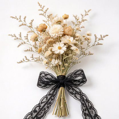 10 Yards Elastic Floral Lace Trim Stretch Ribbon for Sewing and DIY Crafts - Black