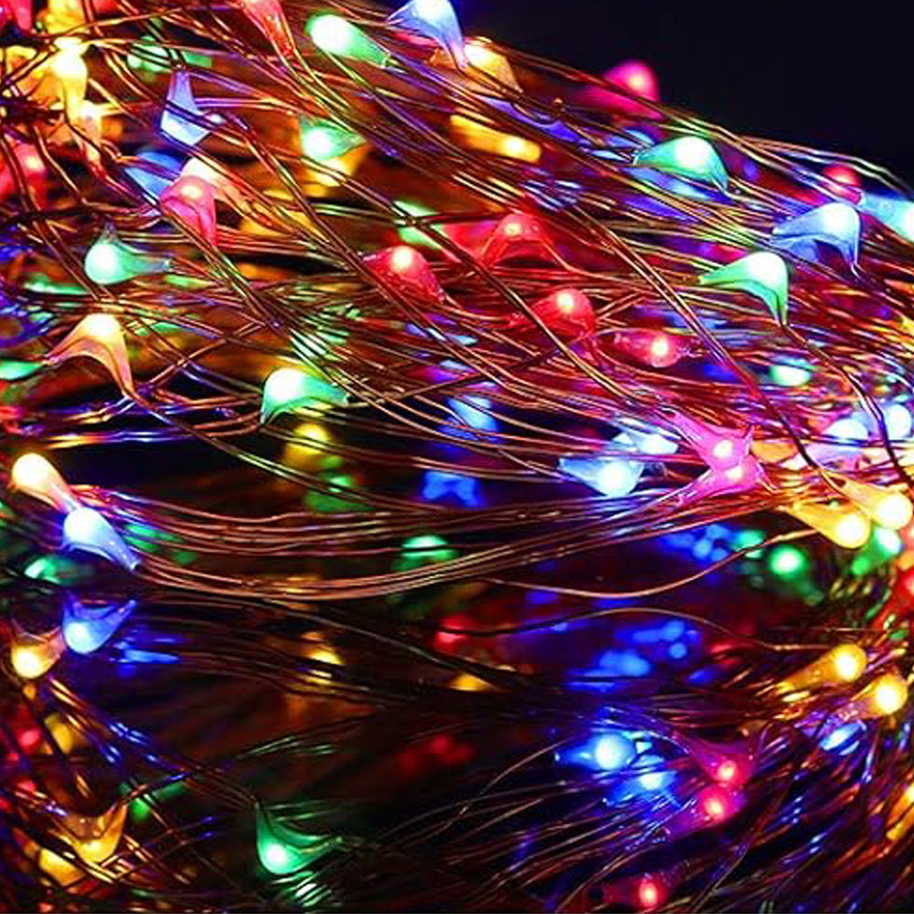 20m LED String Lights USB Powered 200 LEDs Copper Wire String Lights-Multicolour