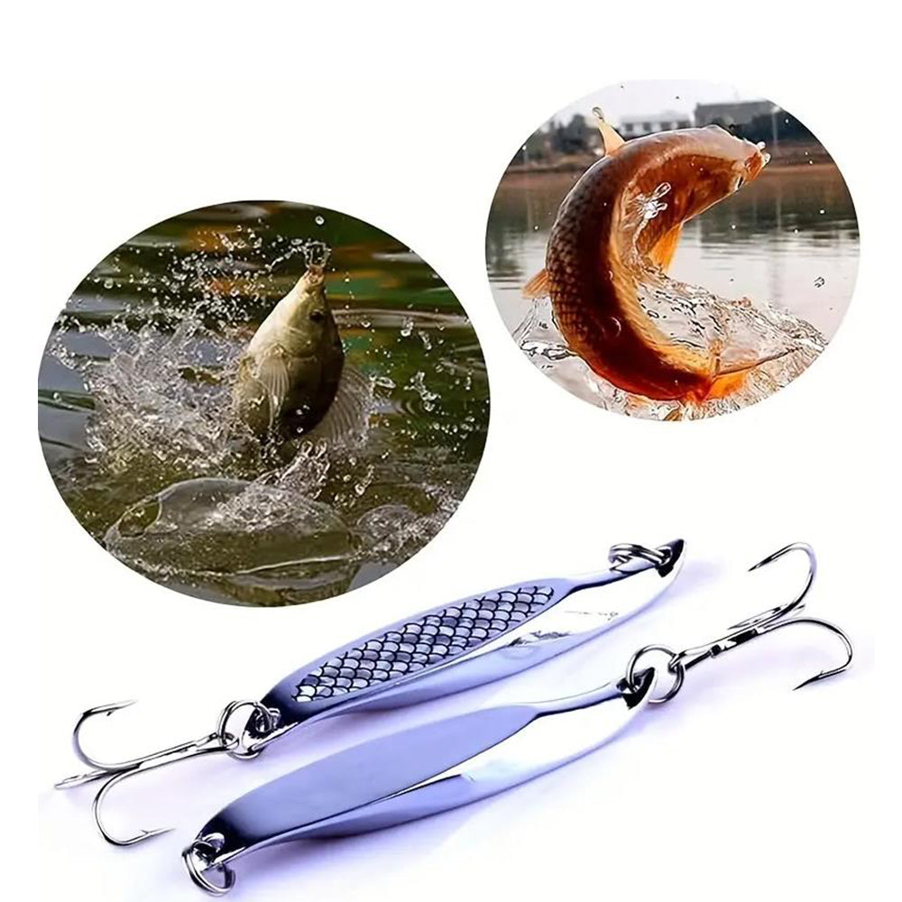 5 Pcs Fishing Lure Set Colorful Fishing Spinner Hard Baits Tackle Fishing Hooks