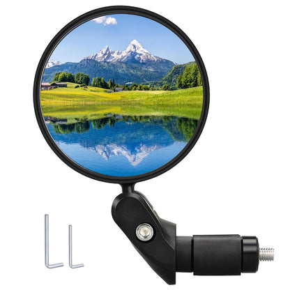 1 PC Adjustable Handlebar Bike Mirrors â€?Rearview for Mountain & Road Bikes