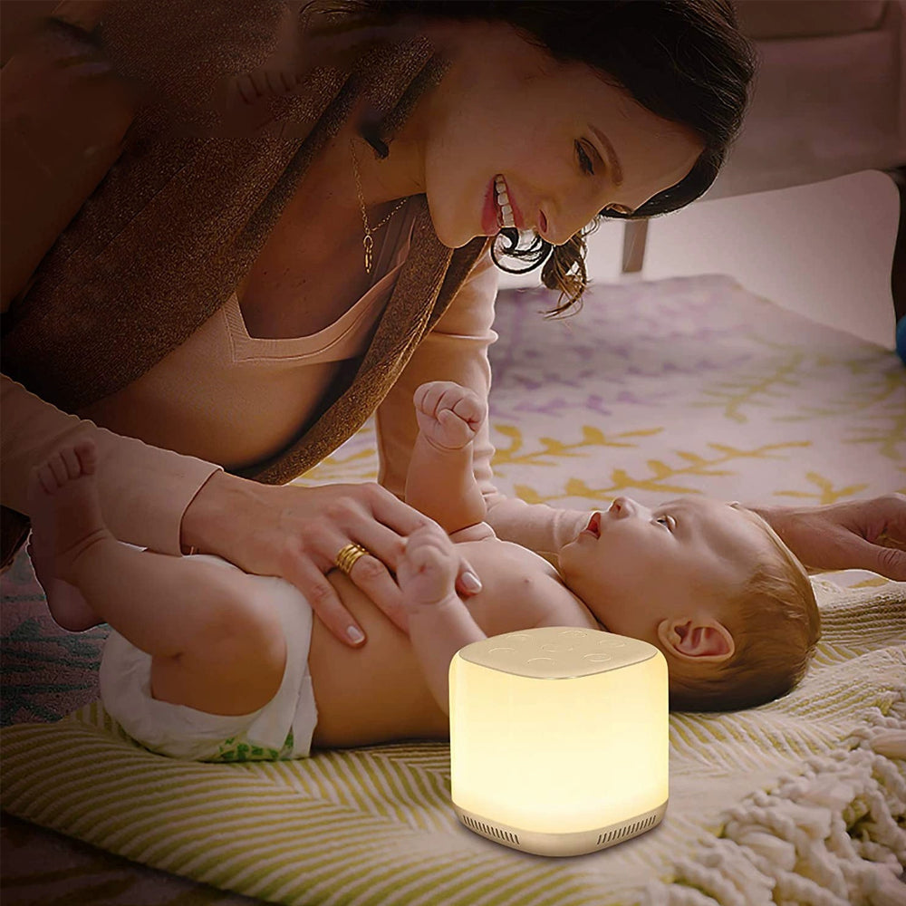 Portable White Noise Sound Machine for Baby Kids Adults Rechargeable Lullaby Machine with Night Light Sleeping Aid