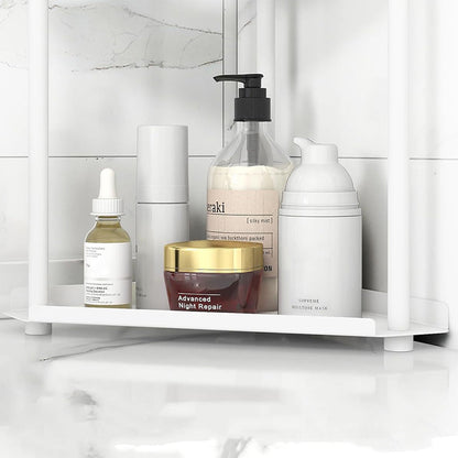 2-Tier Storage Rack ââ‚?Perfume & Skincare Organizer for Home White