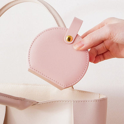 Travel Jewelry Case with Detachable Handle Accessory Organizer Pink