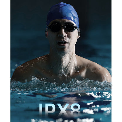 Wireless Bone Conduction Headphones Swimming Sports Bluetooth Headset-Black