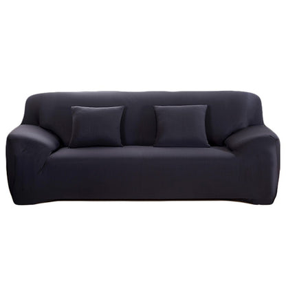 Elastic Stretch Sofa Cover Soft Four-Seater Sofa Cover Non-Slip Sofa Protective Cover -Black