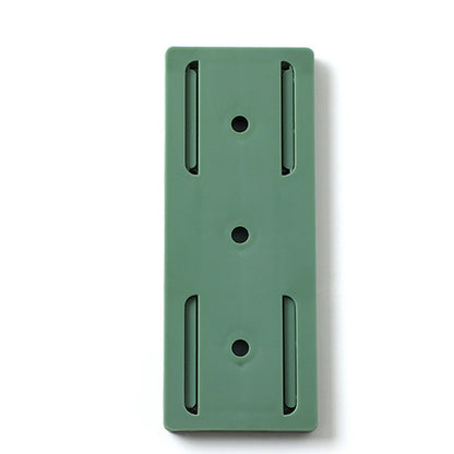 4Pcs Set Punch-Free Socket Organizer Wall Mount Plug Fixer Adhesive Power Strip Holders Green
