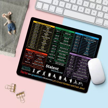 2Pcs Small Excel Cheat Sheet Shortcuts Computer Mouse Pads  Excel Word PowerPoint Windows Shortcuts Desk Pads