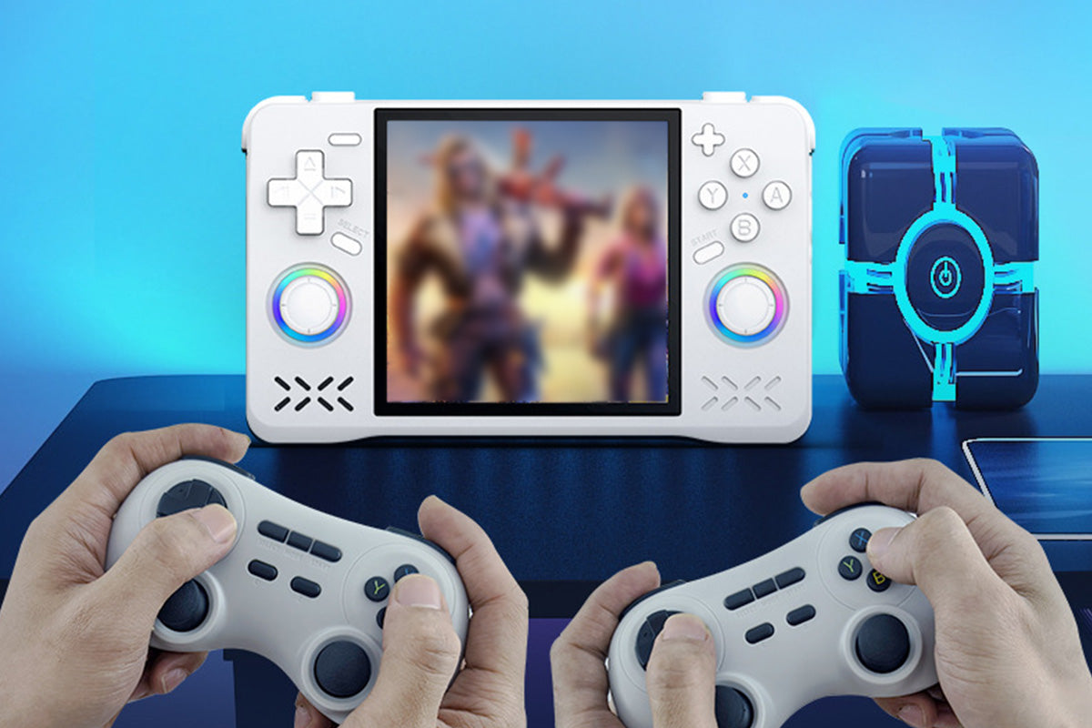 128G Handheld Game Syestem Portable Retro Game Player with Dual Joysticks -White