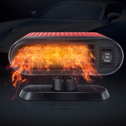 12V Car Electric Heater Cigarette Lighter Powered Heating Fan Defogger Defroster Demister Red
