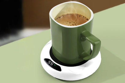 USB Coffee Mug Warmer With Adjustable Temperature Cup Warmer For Office-White