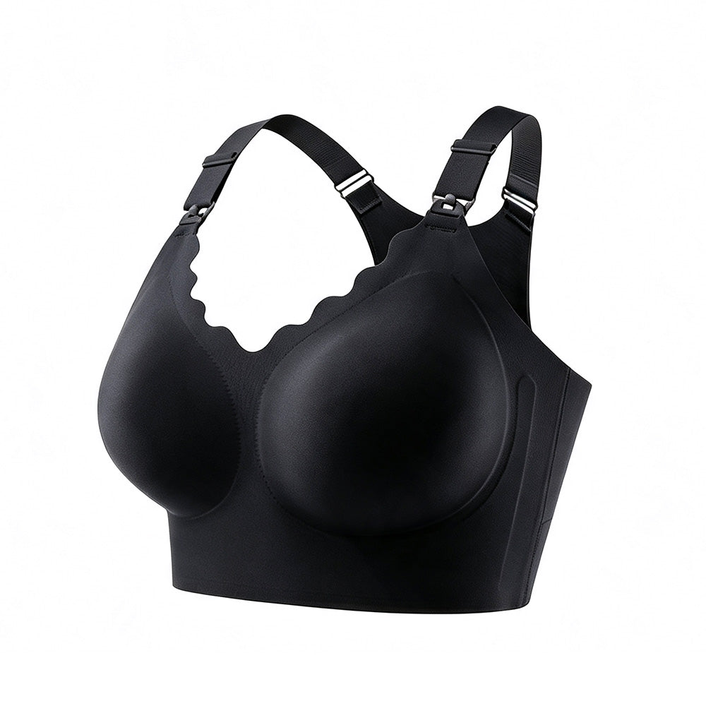 Seamless Bra for Women Adjustable Wirefree Bra-Black