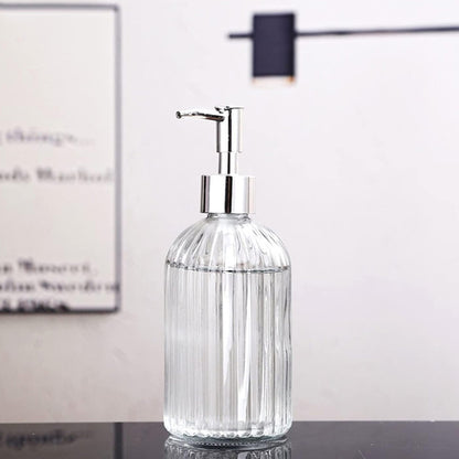 450ml Glass Soap Dispenser for Kitchen Bathroom-Clear
