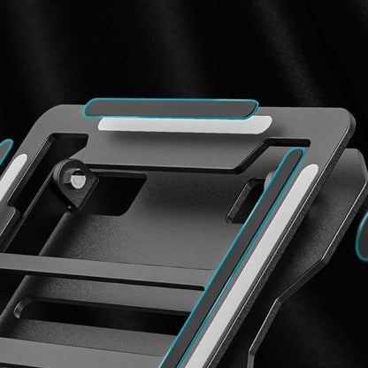 Adjustable Laptop Stand 360-Degree Rotating Foldable Desktop Holder Black