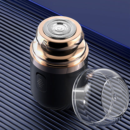 2-in-1 Electric Shaver for Men Mini Beard Nose Hair Razor Rechargeable Pocket Capsule Razor Black