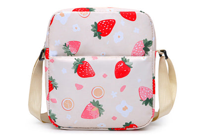 3Pcs Set Kids Backpack With Lunch Bag Pencil Bag Nylon Lightweight School Backpack-Beige