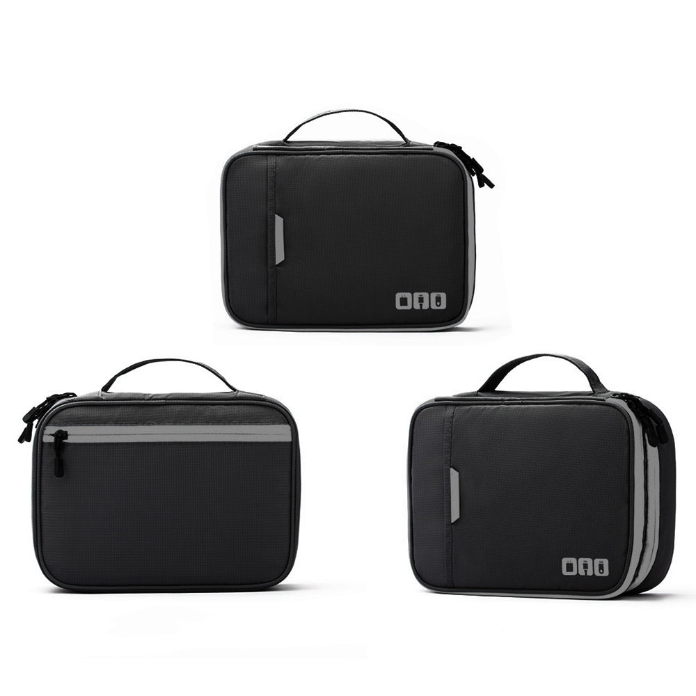 Electronic Organizer Travel Case Cable Organizer Bag For Travel Essentials-Black
