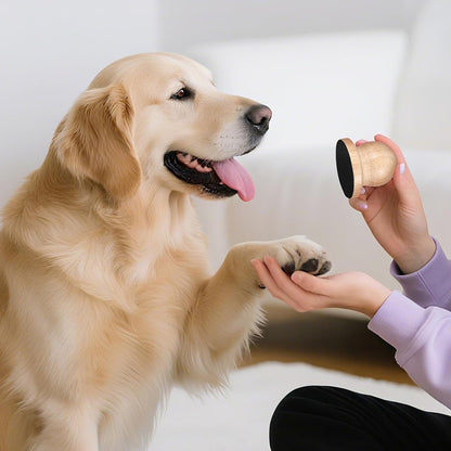 Pet Nail File Board with 6 Sheets Replacement Sandpaper for Cats Dogs-Wood Color