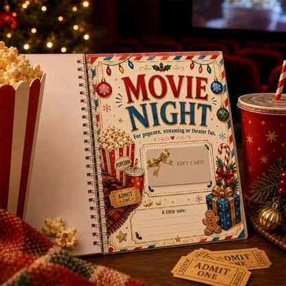 DIY Christmas Gift Card Book with Spiral Binding and Handwritten Notes - Style1