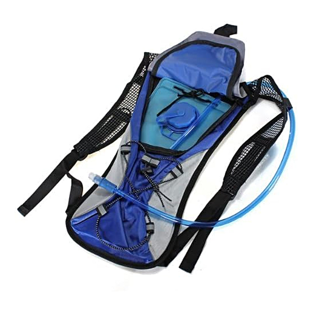 Hydration Backpack Pack with 2L Water Bladder Water Rucksack Backpack for Hiking Running Biking Blue