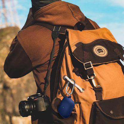 For AirPods Pro Silicone Protective Case Cover with Cleaner Kit and Keychain Blue