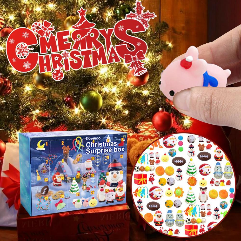 24 Days Christmas Fidget Advent Calendar Christmas Countdown Calendar with 24 Toys Xmas Surprise Blind Box