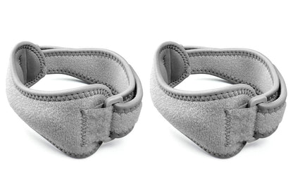 2Pcs Knee Relief Patella Stabilizer Support Brace for Running Hiking Basketball Tennis Volleyball Squats Tendonitis -Grey