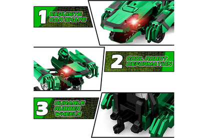 Dinosaur Transform Rc Cars 2.4Ghz Remote Control Car Transforming Robot-Green