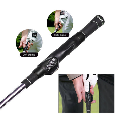 Golf Grip Trainer Attachment Trainer Beginner Outdoor Golf Swing Training Aid Black