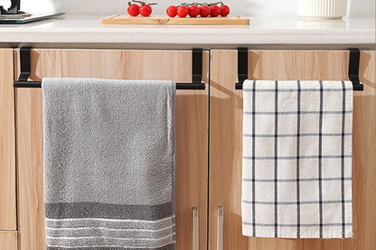 Stainless Steel Cabinet Door Towel Holder-Black