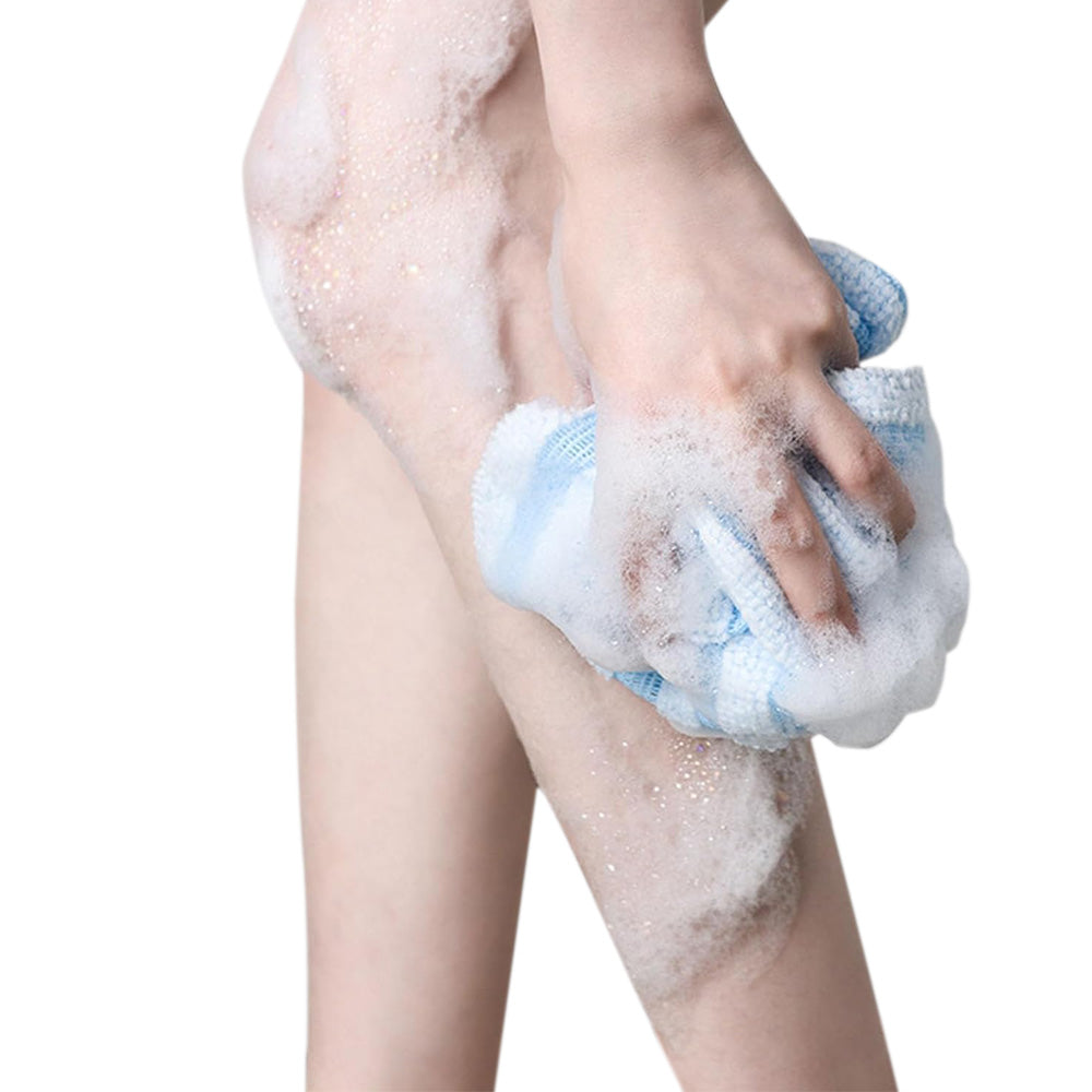 2 PCS Extra Long Exfoliating Back Scrubber Adult Bath Washcloth for Smooth Skin Blue