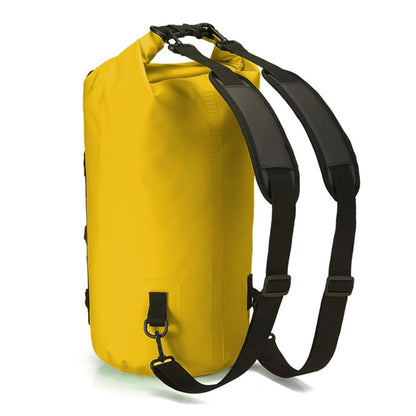 Roll-Top Backpack With Handle Dry Bag Outdoor Bag For Fishing Boating Camping-Yellow