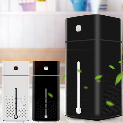 1L Ultrasonic Air Humidifier Cool Mist with 7 Color LED Light for Bedroom Office Desktop Home-Black