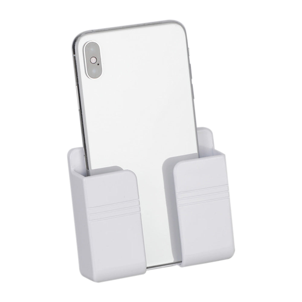 2 Pack Wall Mount Phone Holder with Peel and Stick -White