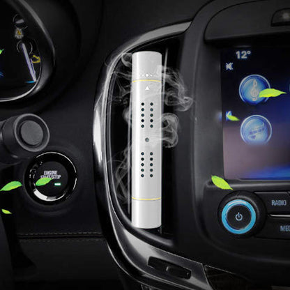 Car Air Vent Clip Air Freshener with Scent Sticks Metal Aroma Diffuser for Vehicle Interior-Silver