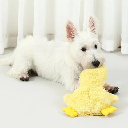 Interactive Dog Chew Toy Small Dog Toys Plush Duck Dog Toy-Yellow