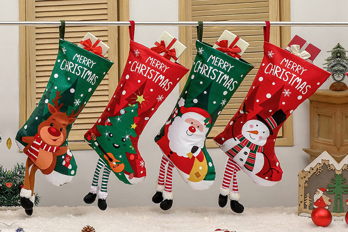 Christmas Stocking Goodies Sock Xmas Wall Tree Party Hanging Candy Bag Decoration-Christmas Tree