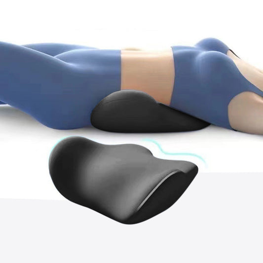 Lumbar Support Sleeping Pillow Memory Foam Cushion Waist Support for Side and Back Sleepers Black