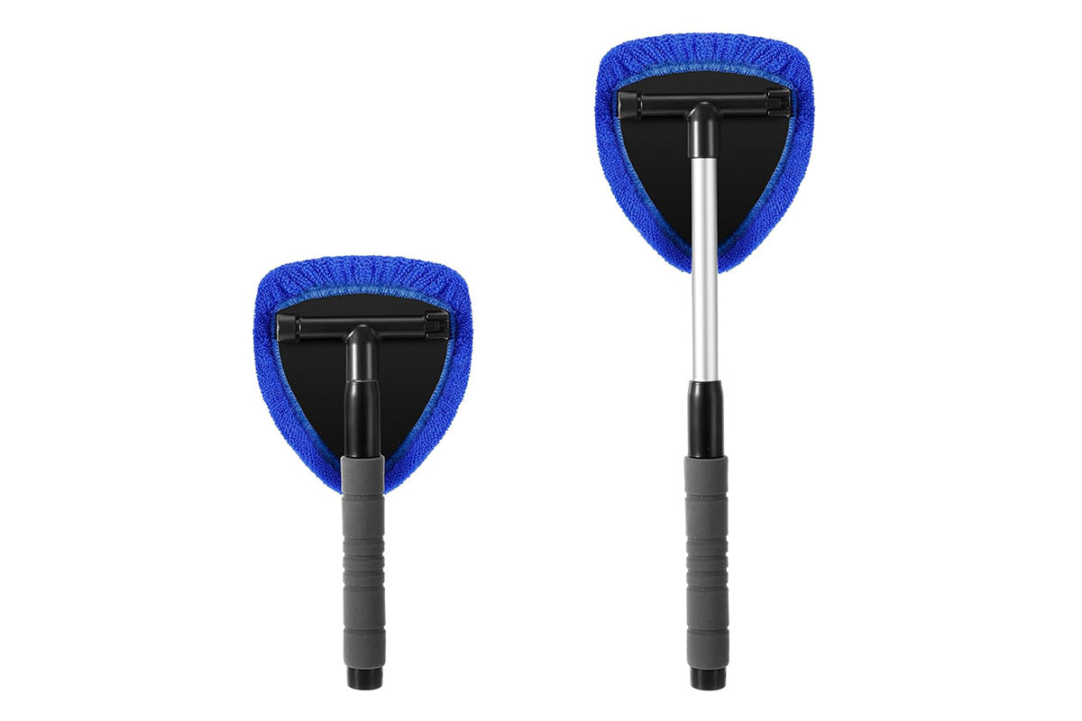 Car Window Cleaner with 4 Washable Microfiber Pads - Blue