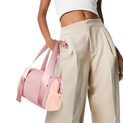Mini Gym Bag for Women Girls Small Gym Tote Bag with Wet Compartment Workout Sport Shoulder Bag Pink