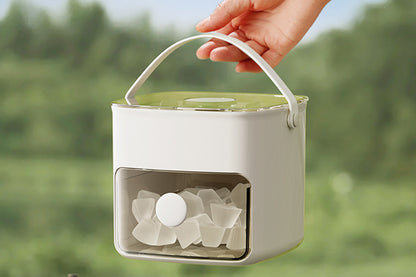 Portable 48 Grids Ice Cube Tray Mould With Lid And Storage Box Scoop Tong Set