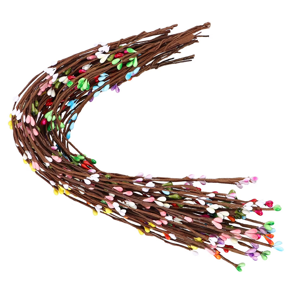 100 PCS Realistic Artificial Willow Stems -Mixed Color