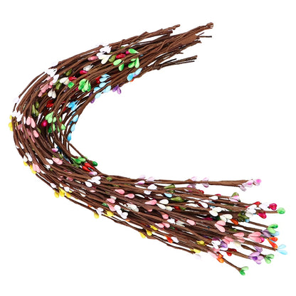100 PCS Realistic Artificial Willow Stems -Mixed Color