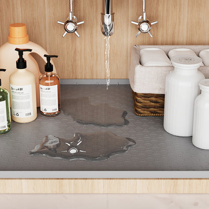 Silicone Under Sink Mat with Raised Edge - Grey